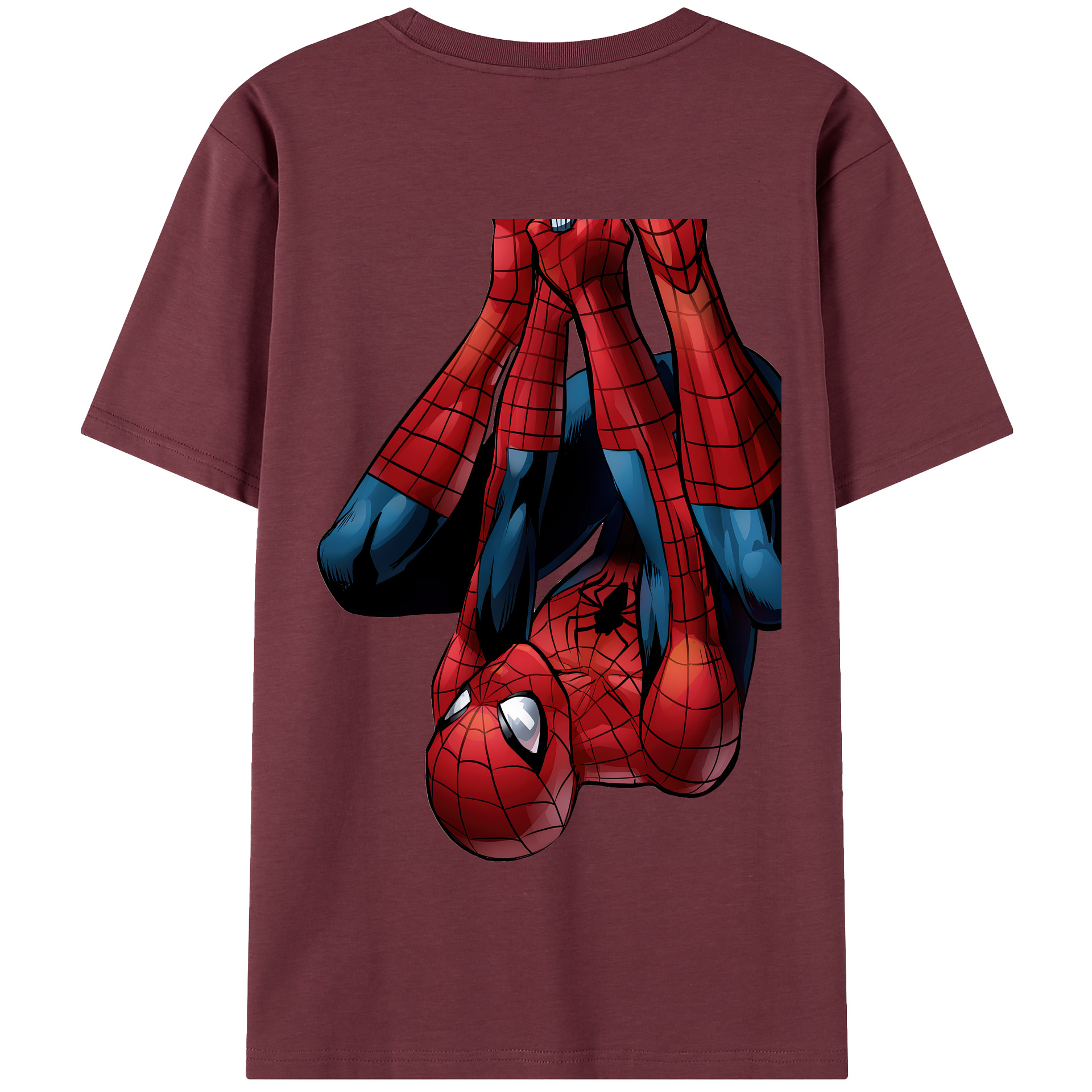 Spider Man スパイダーマン 綿100％半袖Tシャツ（背面プリント）